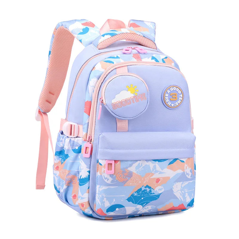 New Fashionable Waterproof Kindergarten Backpack Cute Boy/Girl Design Grade 2 Size Spine Protecting Zipper Closure Polyester