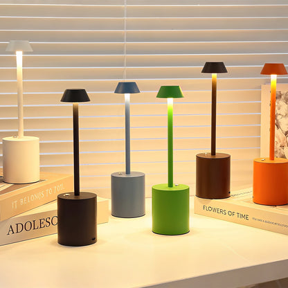 USB Rechargeable LED Table Light Modern Touch Lamp for Indoors & Outdoors Cone Shade Bedrooms Homes Cordless Restaurants Bars