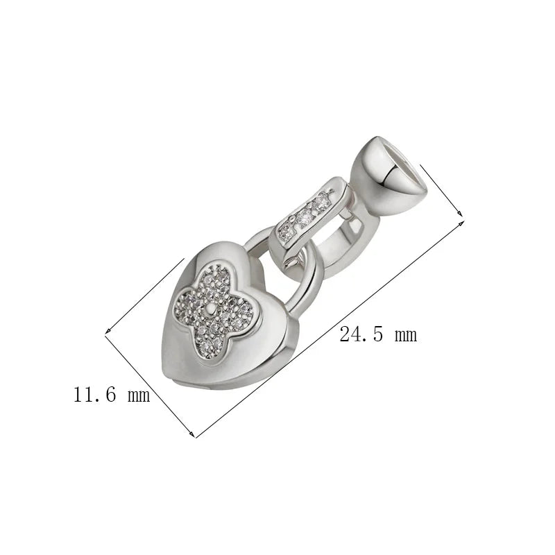 JUYA DIY Handmade Jewelry Findings Cubic Zirconia Fastener Clasps Connectors Accessories For Fashion DIY Jewelry Making Supplies