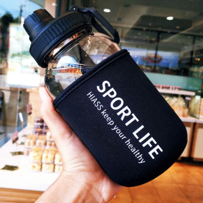 Portable Creative 700ML 1000ML Big Glass Bottle Container For Drinks Beverage With Tea Infuser Filter Girl Men Leakproof Cup