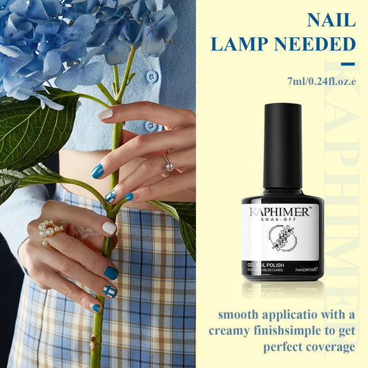 Fashionable 6-color Blue-toned Nail Polish 7ml Soft Gloss Nails