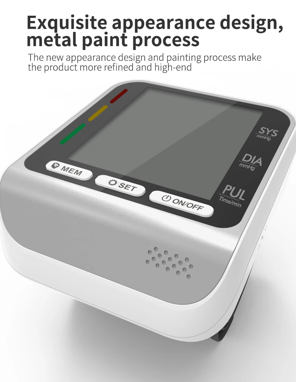 Automatic Portable Medical Digital Wrist Blood Pressure Monitor Sphygmomanometer Tonometer Tensiometer Heart Rate Pulse Meter BP