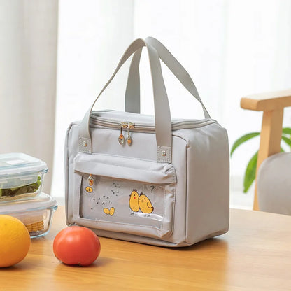 Waterproof Insulated Lunch Box Bags Women's Kids Thermal Bento Cooler Tote Bags for Outdoor Picnic Foods Storage Container