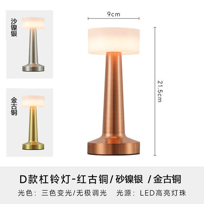Wholesale Cordless Luxury Reading Lamps Rechargeable LED Desk Lamps Wireless Charger Metal Material Low Price for Restaurant Use