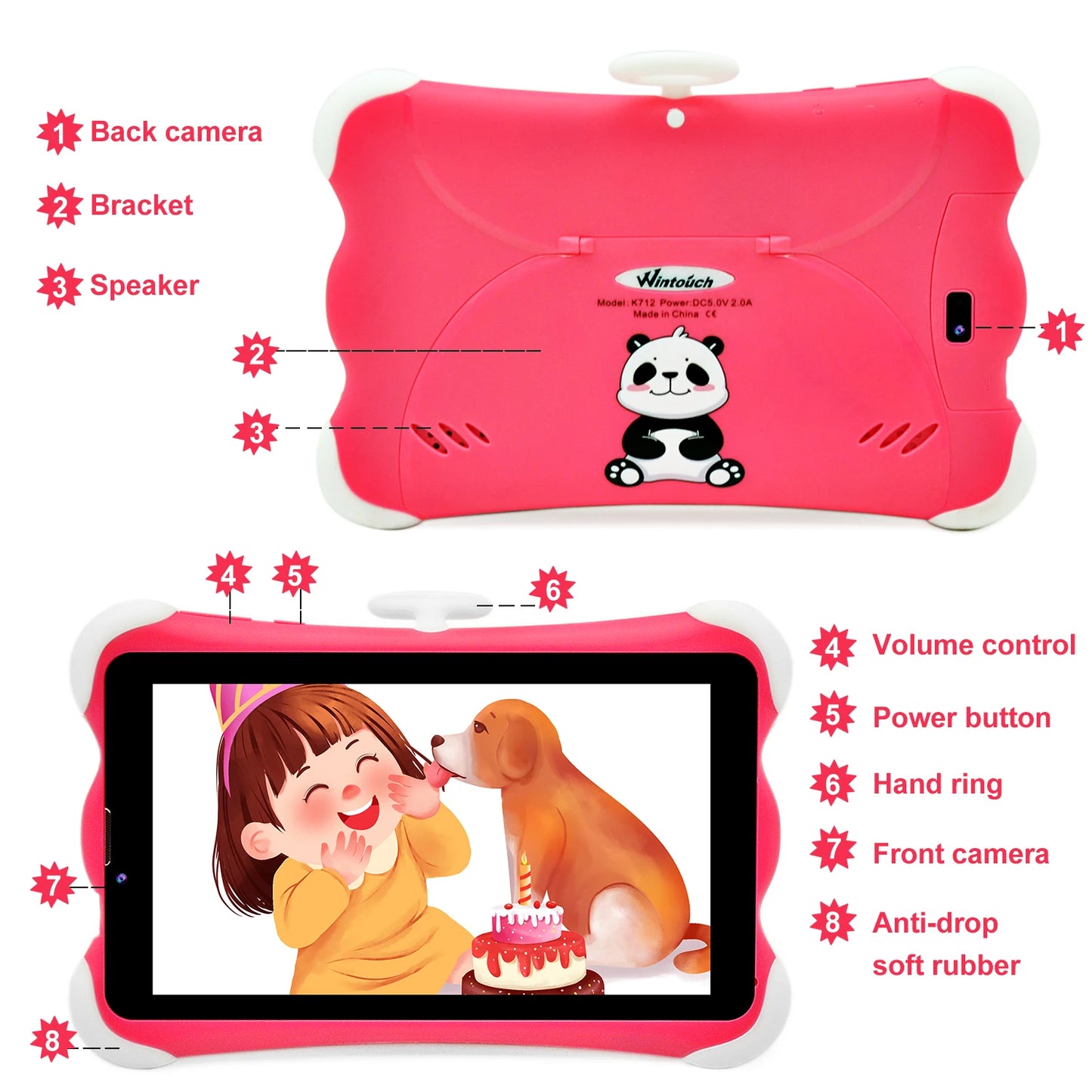 Tablette Pour Enfant Avec Sim, Wintouch Kids Tablet 7 Inch 8gb Android 5.0 Gms Tablets 3g Sim Card Tablet Pc