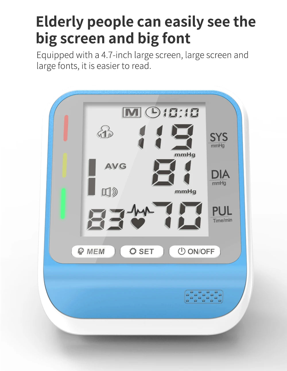 Automatic Portable Medical Digital Wrist Blood Pressure Monitor Sphygmomanometer Tonometer Tensiometer Heart Rate Pulse Meter BP