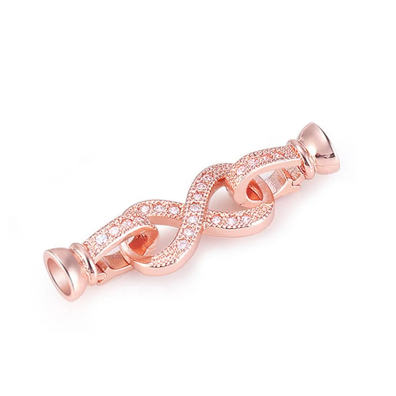 JUYA DIY Handmade Jewelry Findings Cubic Zirconia Fastener Clasps Connectors Accessories For Fashion DIY Jewelry Making Supplies