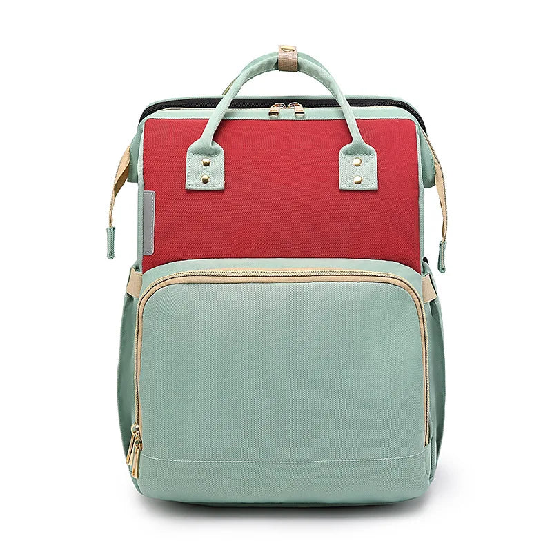 Mummy Maternity Nappy Bag Large Capacity Portable Folding Travel Beds Baby Stuff Mommy Bag Women Outdoor Stroller Backpack