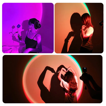RGB Video Light LED Sunlight Rainbow Projection Magnetic Design For Photography Self Lighting Photo Studio Live TikTok Fill Lamp