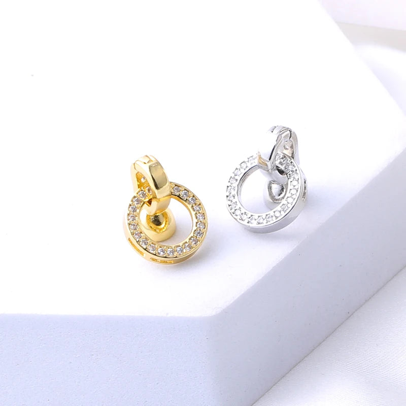 JUYA DIY Handmade Jewelry Findings Cubic Zirconia Fastener Clasps Connectors Accessories For Fashion DIY Jewelry Making Supplies