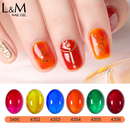 Ibd Amber Glass GelNail Polish UV Gel  Base with Tempered Top Coat Varnish Gel Polish