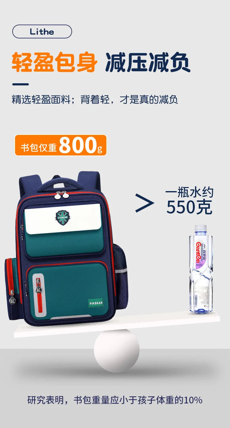 Shaodong's Lightweight Burden-Reducing Kidsren's Backpacks Large Capacity Multi-Flap Pocket Pants Primary School Students Grades
