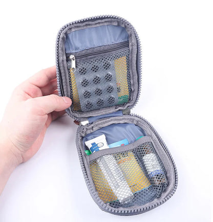 Mini Portable Medicine Storage Bag Camping Outdoor Travel First Aid Kit Medicine Bags Organizer Emergency Survival Bag Pill Case