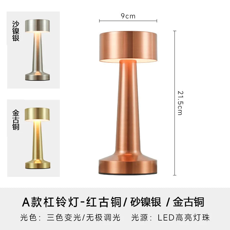 Wholesale Cordless Luxury Reading Lamps Rechargeable LED Desk Lamps Wireless Charger Metal Material Low Price for Restaurant Use