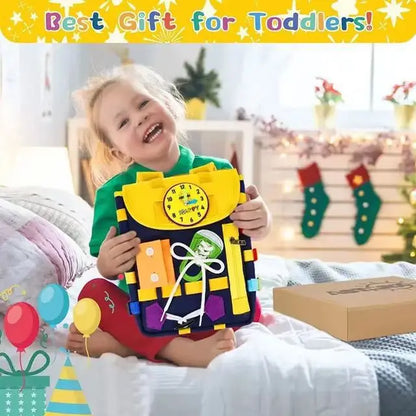 Hot Sale Montessori Backpack Cartoon Educational Toy Backpack for Boys Girls Zipper Gift for Autistic Toddlers Aged 1-5 Years