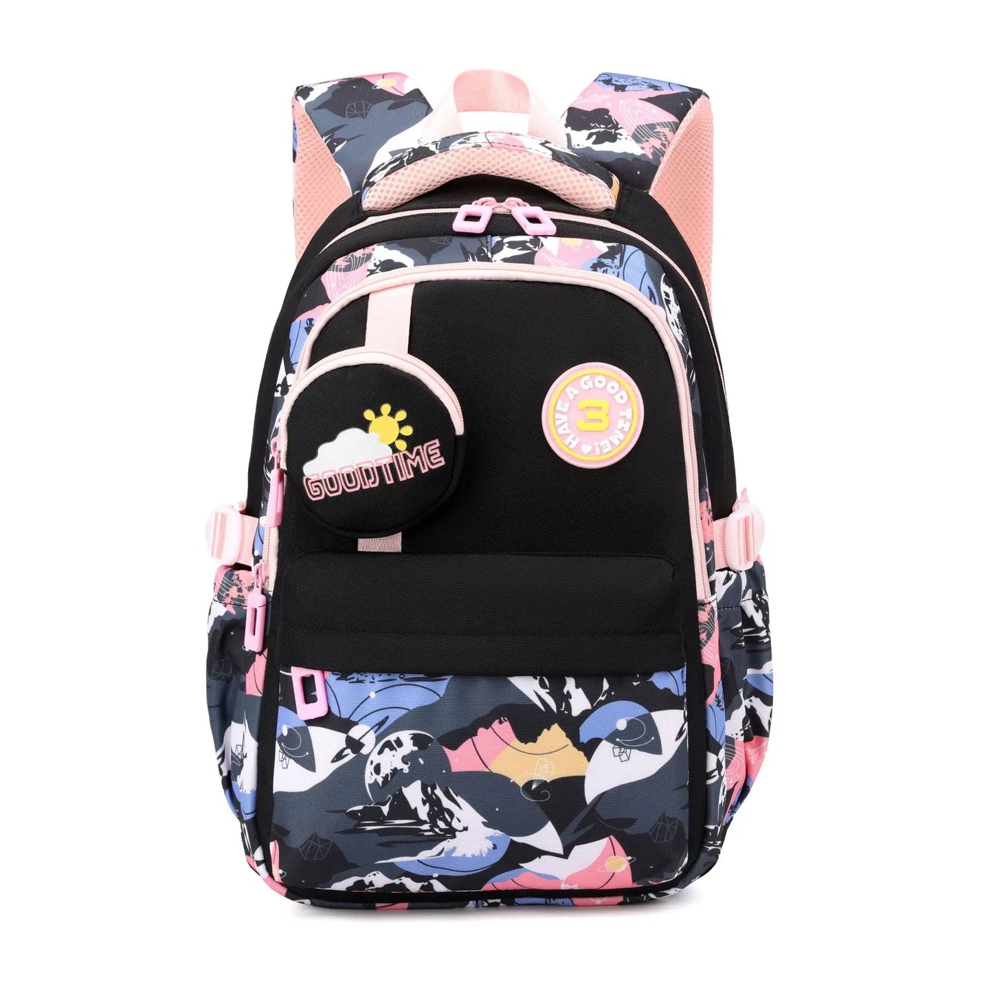 New Fashionable Waterproof Kindergarten Backpack Cute Boy/Girl Design Grade 2 Size Spine Protecting Zipper Closure Polyester