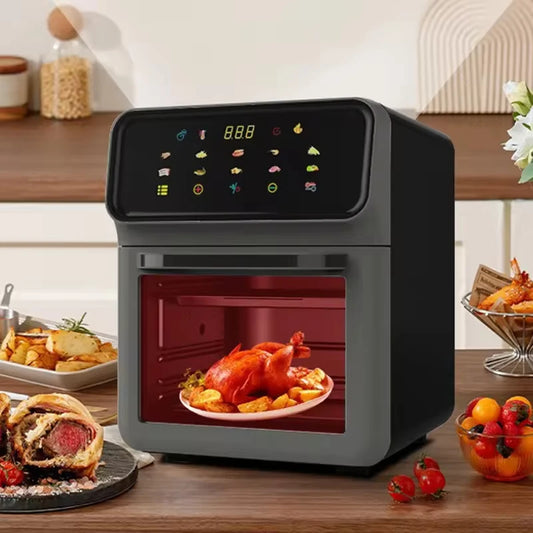 Professional 15L Electric Mechanical Toaster Oven Air Fryer Household Use Plastic Housing Low Fat Healthy Cake Baking
