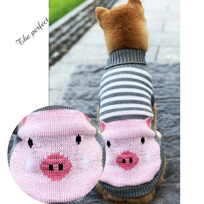 Christmas Cartoon Dog Clothes Warm Cat Sweater For Small Dogs Sweater Pet Clothing Coat Knitting Crochet Cloth Jersey Perro 30S1