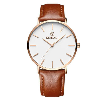 2025 Luxury Business Men Watches Men Gold Watch Ultra Thin Mens Watches Leather Quartz Watch Man Wristwatch horloge mannen