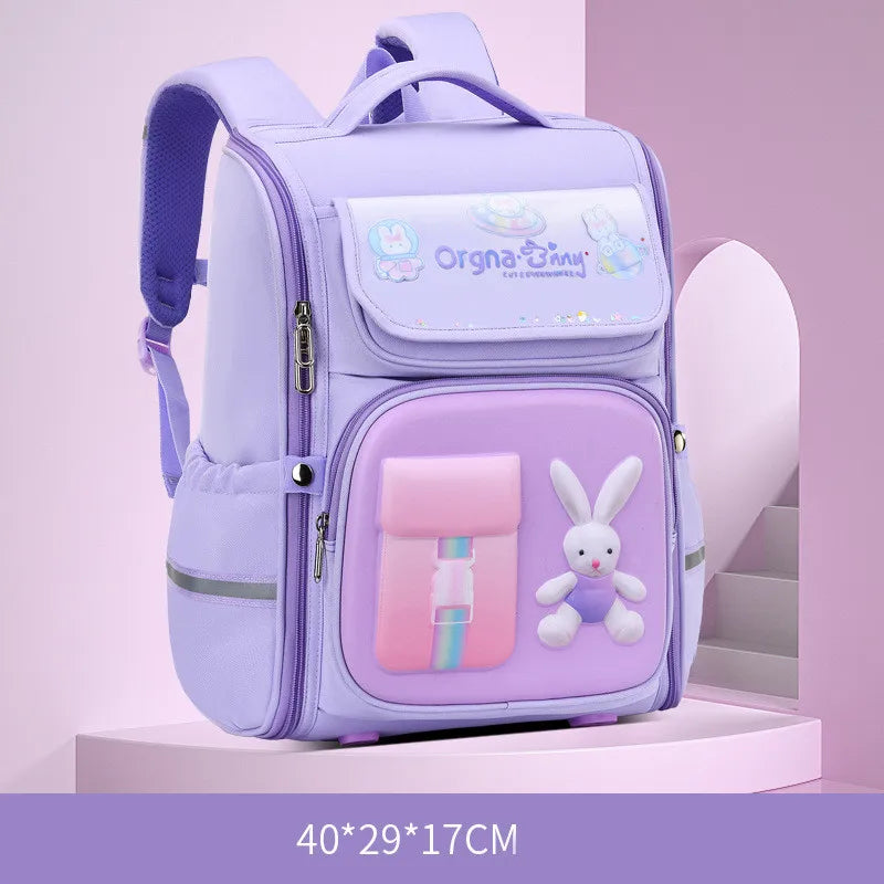2023 Fashion Cartoon Student Mochila Escolar 1-6 Grade Spine Care Shoulder Bag High Quality School Bags