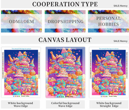 N-2218 Custom DIY Cat Diamond Painting Canvas Print Wholesale 5D Animal Diamond Painting Canvas