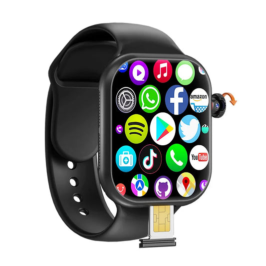 Wonlex MT107 Dual Speaker AMOLED Screen Big Memory Heart Rate Steps WIFI GPS Positioning 4G Android Smart Phone Watch