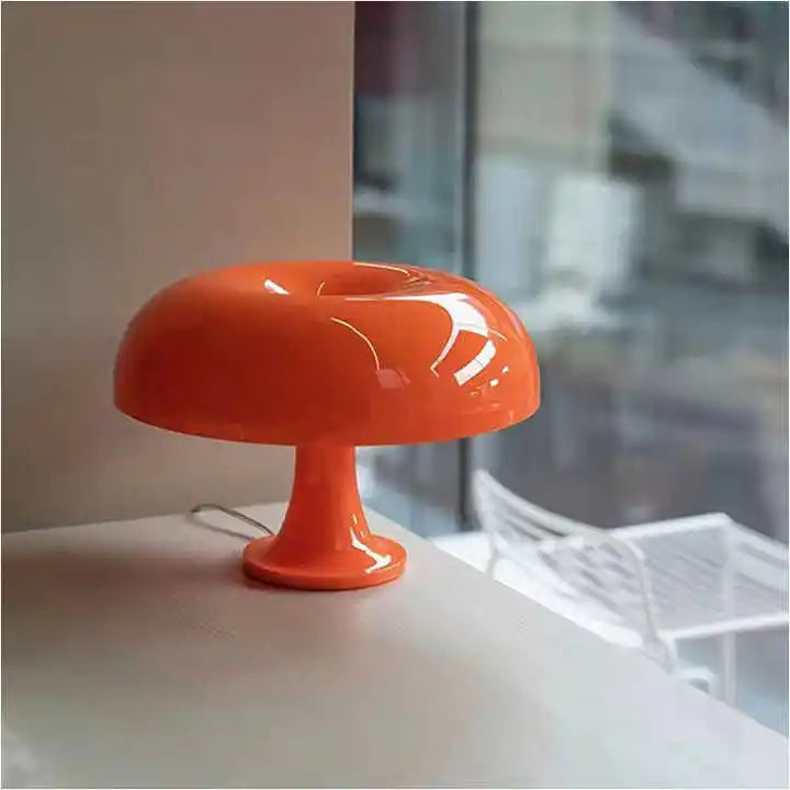 Italy Designer High Light Orange Mushroom Night Light Italy Designer Bedside Led Mushroom Table Lamp