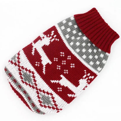 Christmas Cartoon Dog Clothes Warm Cat Sweater For Small Dogs Sweater Pet Clothing Coat Knitting Crochet Cloth Jersey Perro 30S1