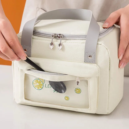 Waterproof Insulated Lunch Box Bags Women's Kids Thermal Bento Cooler Tote Bags for Outdoor Picnic Foods Storage Container