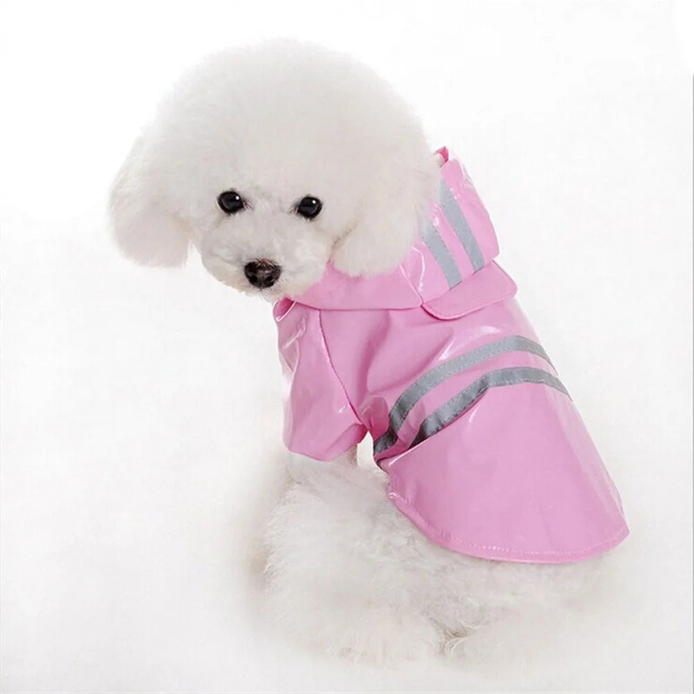 Dog Raincoat Reflective Pet Puppy Clothes Small Dog Rain Jacket Waterproof Yorkie Poodle Bichon Pomeranian Schnauzer Corgi Coat