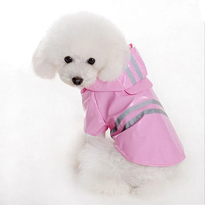 Dog Raincoat Reflective Pet Puppy Clothes Small Dog Rain Jacket Waterproof Yorkie Poodle Bichon Pomeranian Schnauzer Corgi Coat