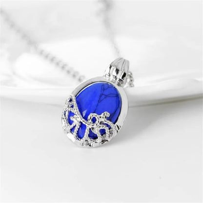 The Vampire Diaries Necklace Elena Gilbert Necklaces for Women Movie Jewelry Charm Katherine Klaus Forbes Blue Stone Choker