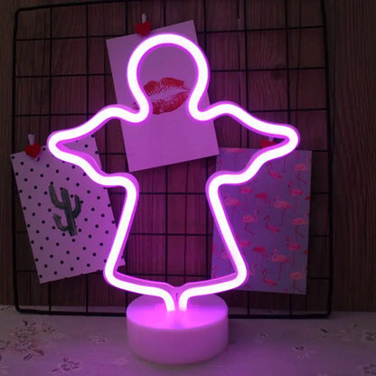 USB LED Neon Sign Light Holiday Flamingo Night Lamp Xmas Party Wedding Decoration Home Gift cloud Heart Neon Light