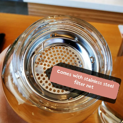 Portable Creative 700ML 1000ML Big Glass Bottle Container For Drinks Beverage With Tea Infuser Filter Girl Men Leakproof Cup