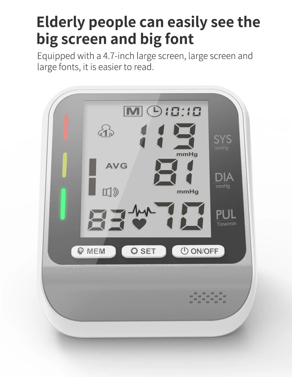 Automatic Portable Medical Digital Wrist Blood Pressure Monitor Sphygmomanometer Tonometer Tensiometer Heart Rate Pulse Meter BP