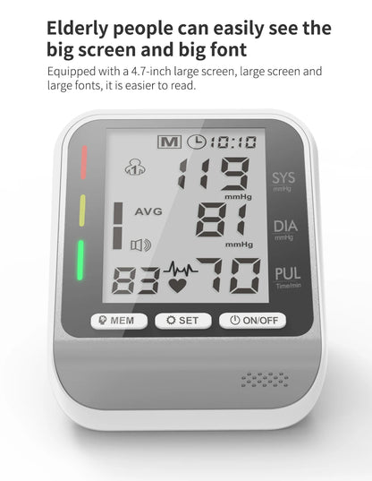 Automatic Portable Medical Digital Wrist Blood Pressure Monitor Sphygmomanometer Tonometer Tensiometer Heart Rate Pulse Meter BP