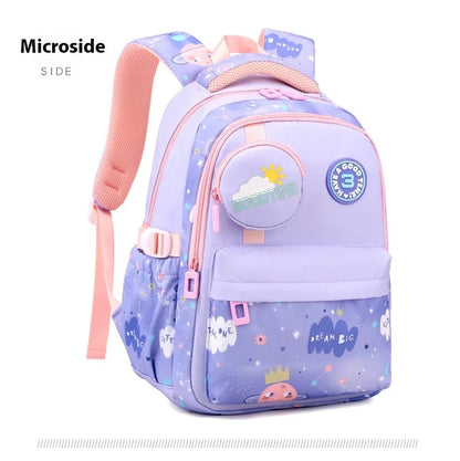 New Fashionable Waterproof Kindergarten Backpack Cute Boy/Girl Design Grade 2 Size Spine Protecting Zipper Closure Polyester