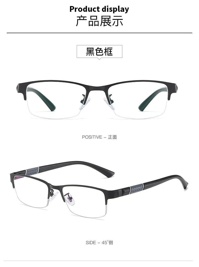 New Trend Reading Glasses Reading Glasses Men and Women High Quality Half Frame Diopters Business Office Men Reading Glasses