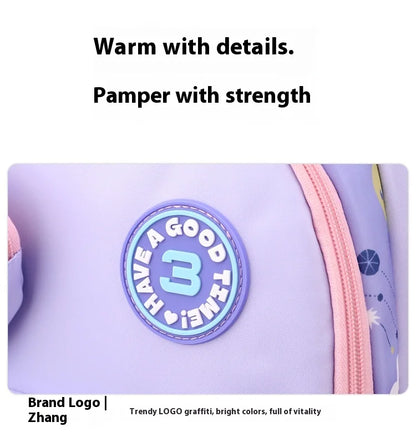 New Fashionable Waterproof Kindergarten Backpack Cute Boy/Girl Design Grade 2 Size Spine Protecting Zipper Closure Polyester