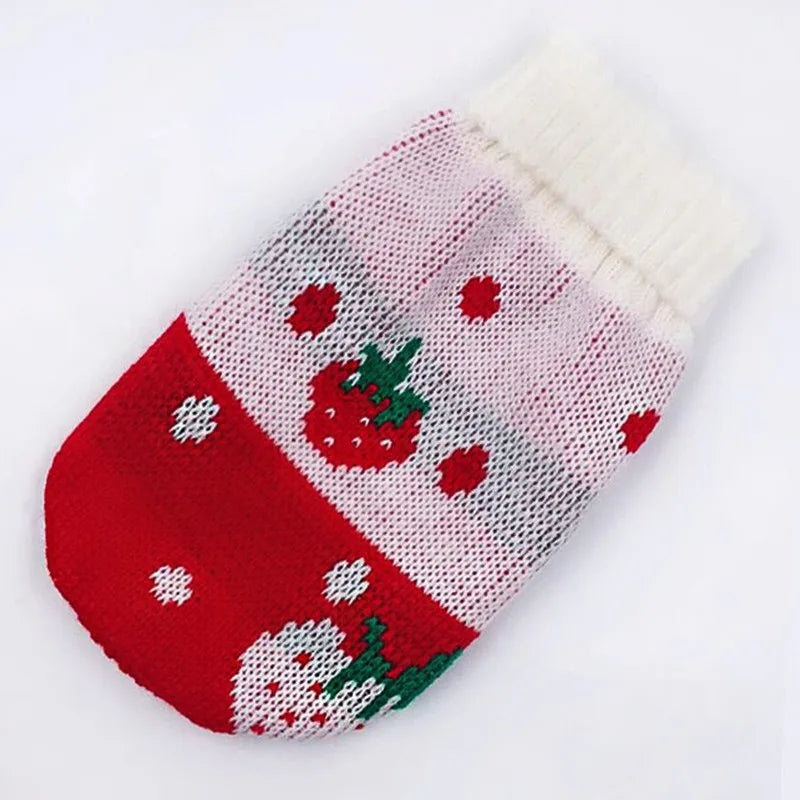 Christmas Cartoon Dog Clothes Warm Cat Sweater For Small Dogs Sweater Pet Clothing Coat Knitting Crochet Cloth Jersey Perro 30S1