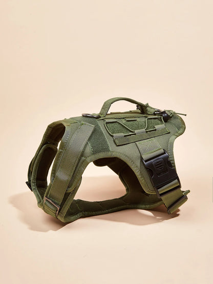 Tactical Training Dog No-Pull Safety Harness Vest Adjustable Dog Vest Harness For Walking Hiking Running For Medium Large Dogs