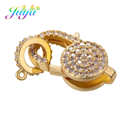 Juya 18K Real Gold Plated Accessories DIY Needlework Beads Pearls Jewelry Making Fastener Closures Lobster Lock Clasps Supplies