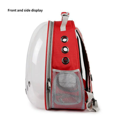 Large Capacity Transparent Outdoor Pet Carrier Bag Portable Cat Dog Tote Backpack Zipper Breathable Sturdy for Travel Transport