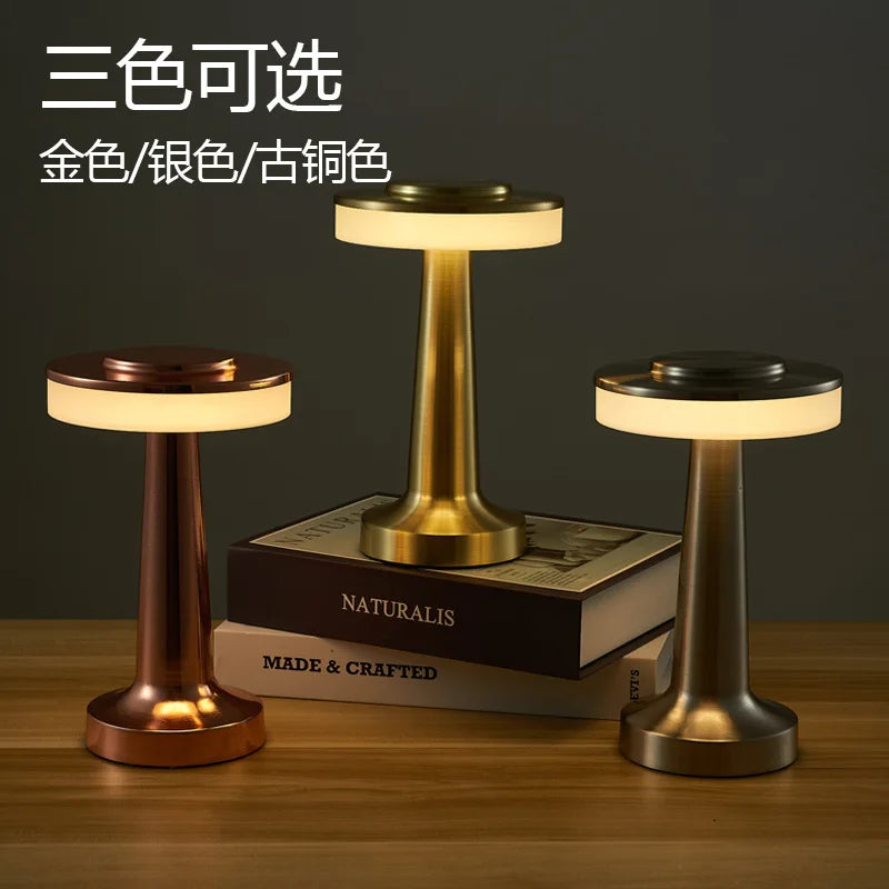 Wholesale Cordless Luxury Reading Lamps Rechargeable LED Desk Lamps Wireless Charger Metal Material Low Price for Restaurant Use