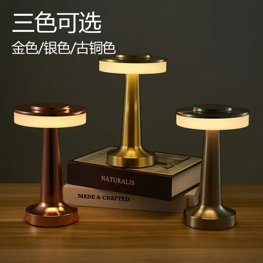 Wholesale Cordless Luxury Reading Lamps Rechargeable LED Desk Lamps Wireless Charger Metal Material Low Price for Restaurant Use