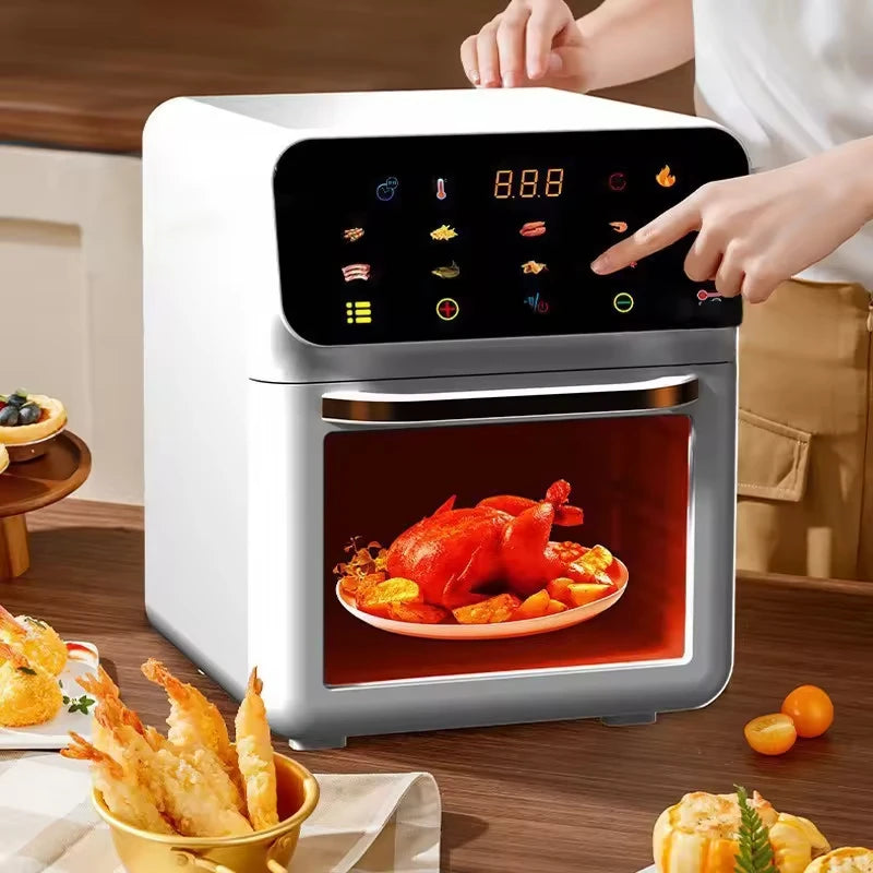 Professional 15L Electric Mechanical Toaster Oven Air Fryer Household Use Plastic Housing Low Fat Healthy Cake Baking