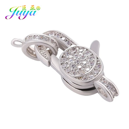 Juya 18K Real Gold Plated Accessories DIY Needlework Beads Pearls Jewelry Making Fastener Closures Lobster Lock Clasps Supplies