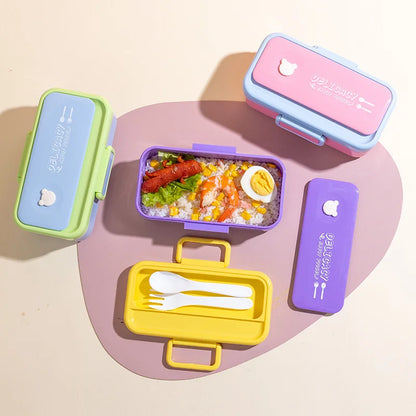 Chaoteng Student Plastic Takeout Camping Lunch Box Children's Cartoon Microwavable Bento Cross-border Wholesale