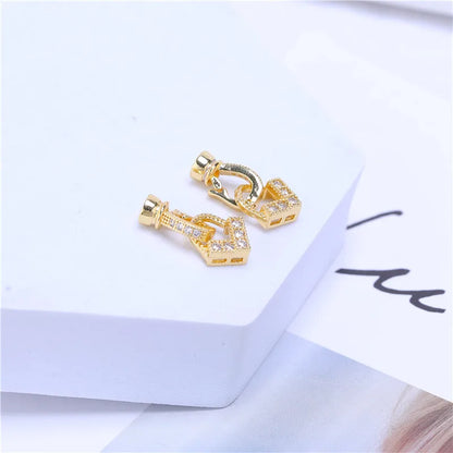 JUYA DIY Handmade Jewelry Findings Cubic Zirconia Fastener Clasps Connectors Accessories For Fashion DIY Jewelry Making Supplies