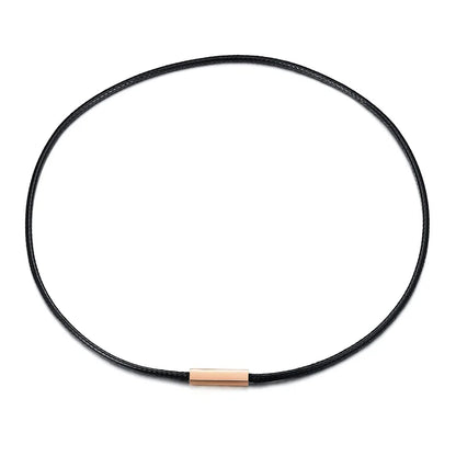 Choker for Men Black Rope Necklace with Magnetic buckle